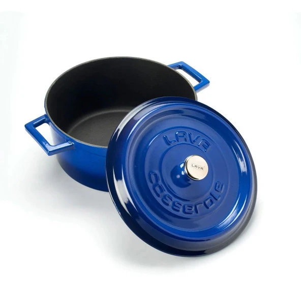 Lava Yuvarlak Tencere 24 Cm Trendy Mavi Lvytc24k2b - Resim 2