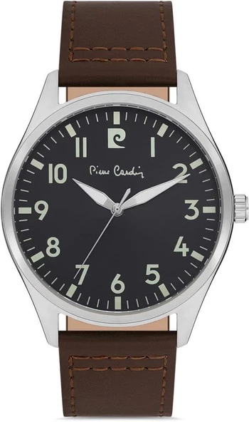 PIERRE CARDIN PC800601F11 KAHVERENGİ DERİ KORDON ERKEK KOL SAATİ
