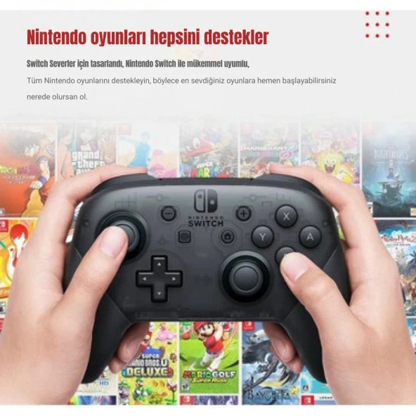 Nintendo Switch Splatoon 2 Pro Controller Kablosuz Oyun Kolu PC Uyumlu - Resim 6