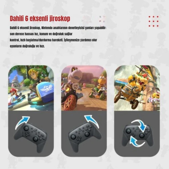 Nintendo Switch Splatoon 2 Pro Controller Kablosuz Oyun Kolu PC Uyumlu - Resim 7