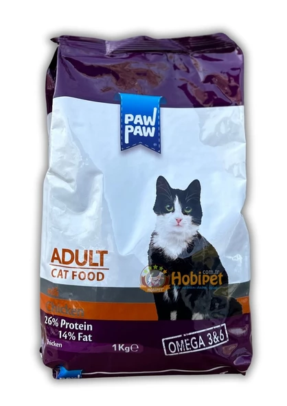 Paw Paw Tavuklu Yetişkin Kedi Maması 1 Kg