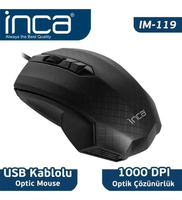 Inca IM-119 Usb Siyah Optik Mouse : A.Siyah