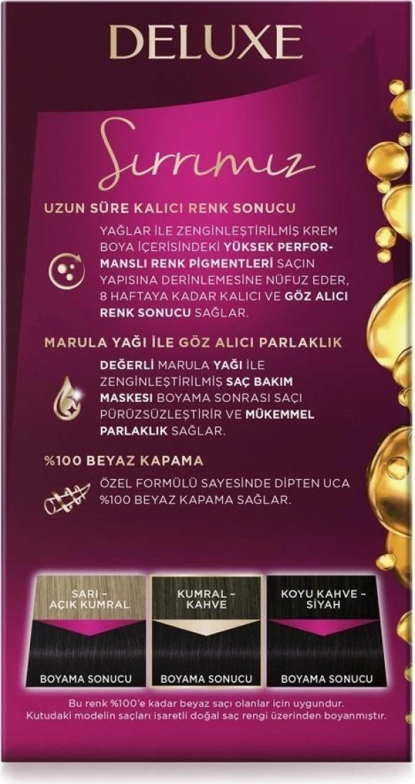 Palette Deluxe Kalıcı Renkler Saç Boyası 1-0 Siyah - Resim 4