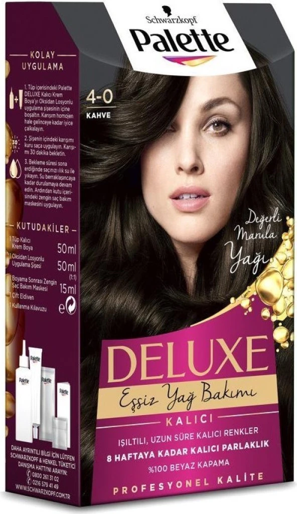 Palette Deluxe 4-0 Kahve Saç Boyası - Resim 3