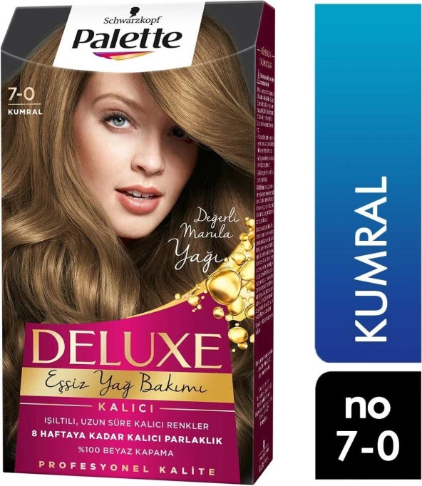 Palette  Palette Deluxe Eşsiz Yağ Bakımı Saç Boyası Kumral 7-0 ürün görseli