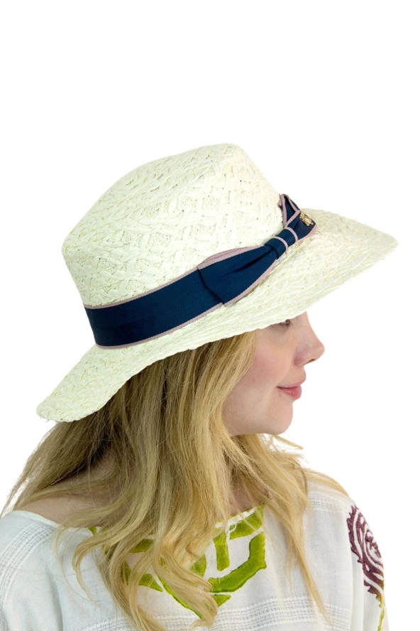 Kelebek armalı şerit hasır şapka 1430 - Resim 10