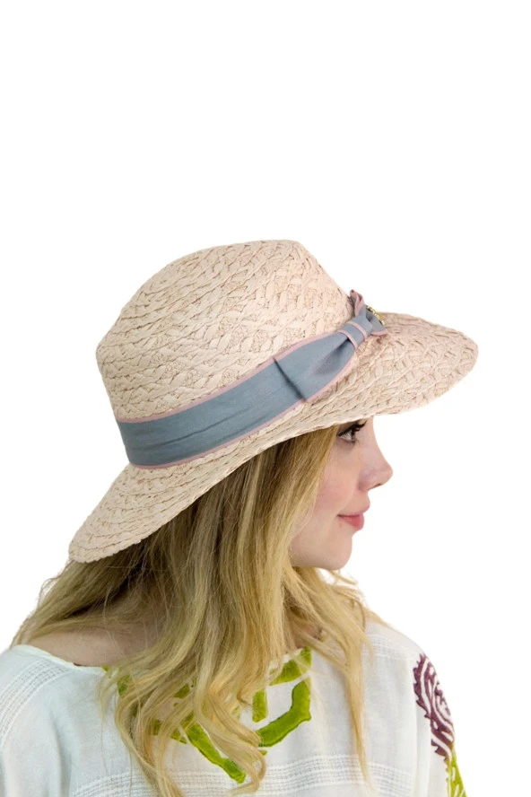 Kelebek armalı şerit hasır şapka 1430 - Resim 8