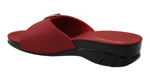 Ceyo Flora-6 Kırmızı Ortapedik Bayan Terlik & Sandalet - Resim 3