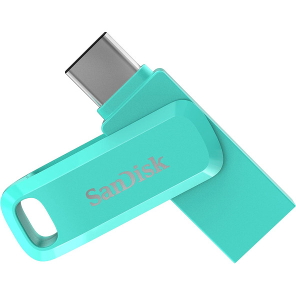 SanDisk Ultra Dual Drive Go 64GB SDDDC3-064G-G46G USB & Type-C Flash Bellek Tiffany Green