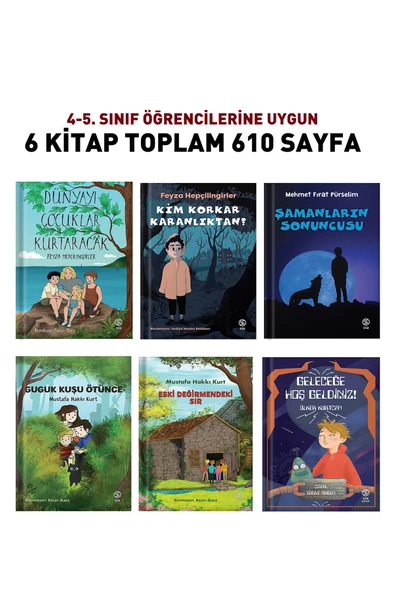 4-5. Sınıf İçin Okuma Kitapları 6 Kitap 610 Sayfa