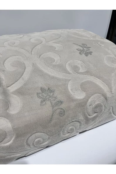 MERİNOS PIRILTI BATTANİYE ÇİFT KİŞİLİK DUMAN - Resim 2