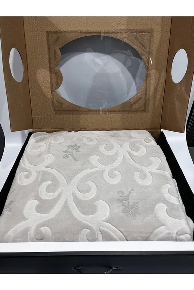 MERİNOS PIRILTI BATTANİYE ÇİFT KİŞİLİK DUMAN - Resim 4