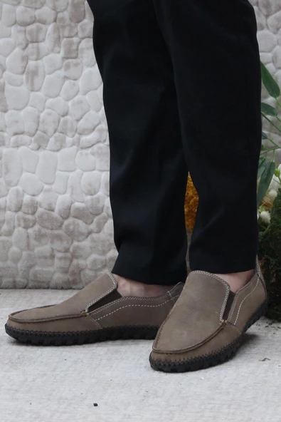 Bulldozer 241051 Nubuk Rahat Yumuşak Hakiki Deri Erkek Ayakkabı - Resim 9