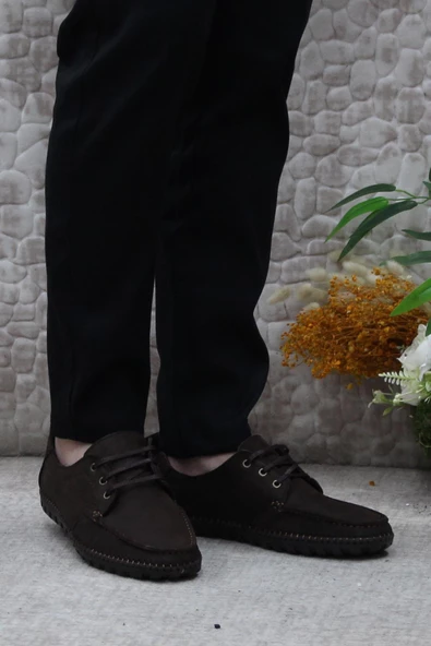 Bulldozer 241052 Nubuk Rahat Yumuşak Hakiki Deri Erkek Ayakkabı - Resim 7