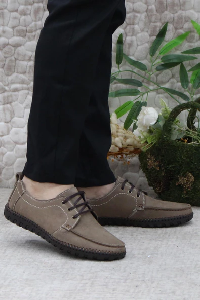 Bulldozer 241052 Nubuk Rahat Yumuşak Hakiki Deri Erkek Ayakkabı - Resim 12