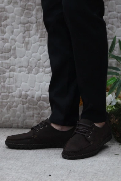 Bulldozer 241052 Nubuk Rahat Yumuşak Hakiki Deri Erkek Ayakkabı - Resim 8