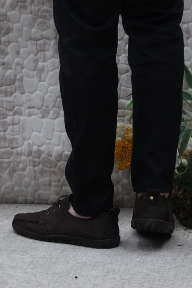 Bulldozer 241052 Nubuk Rahat Yumuşak Hakiki Deri Erkek Ayakkabı - Resim 9