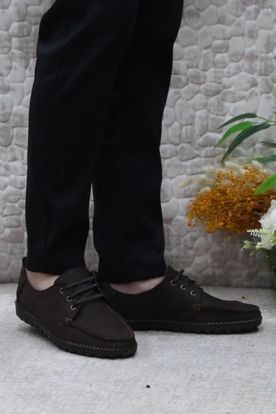 Bulldozer 241052 Nubuk Rahat Yumuşak Hakiki Deri Erkek Ayakkabı - Resim 6