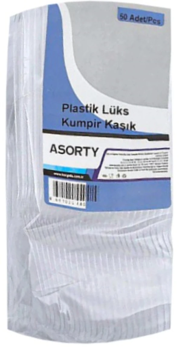 ASORTY KAŞIK LÜKS PLASTİK SUP BEYAZ 1000 ADET 005479 1 KOLİ