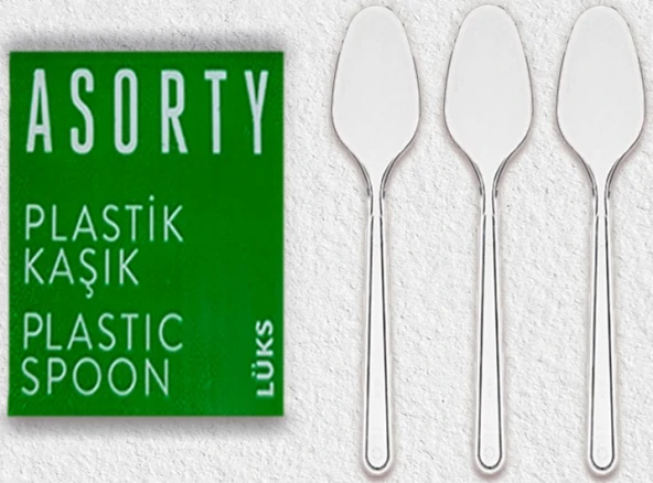 ASORTY KAŞIK LÜKS ŞEFFAF 180 MM 1000 ADET 005155 1 KOLİ