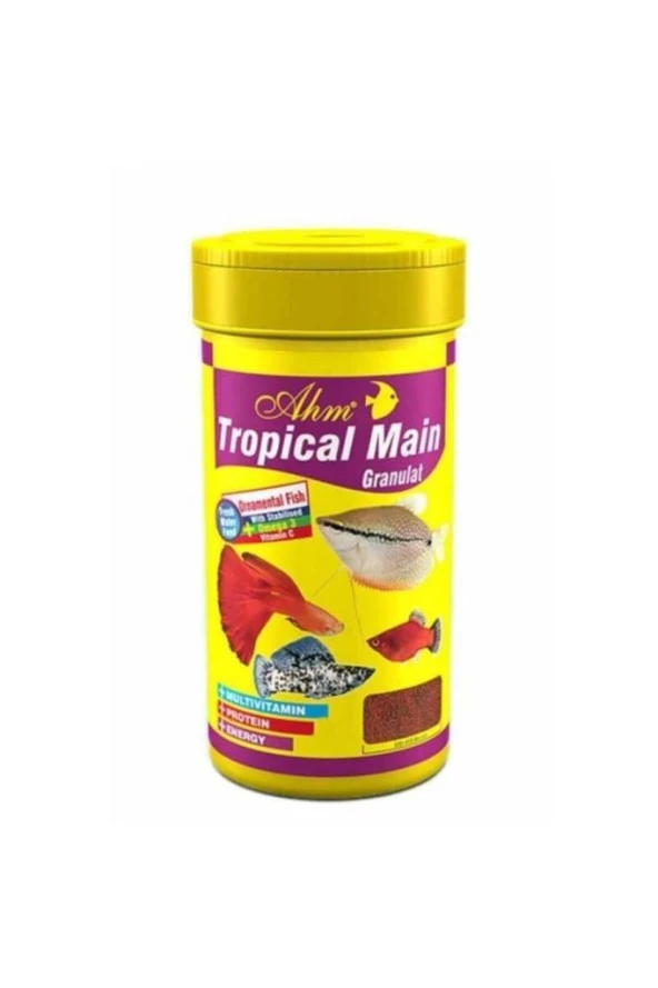 Ahm Tropical Main Food 100 ml Tropikal Balık Yemi