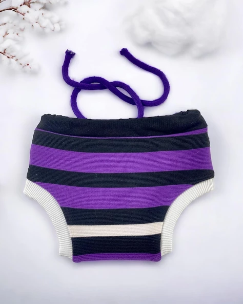 Modern Purp Kemique's Secret Kedi İç Çamaşırı  Regl Külot  Don - 8