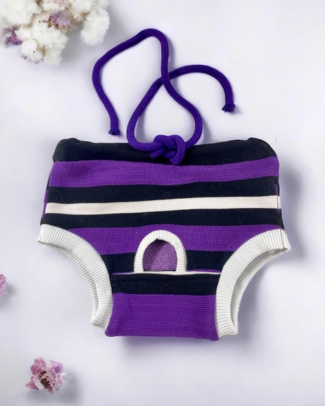 Modern Purp Kemique's Secret Kedi İç Çamaşırı  Regl Külot  Don - 2