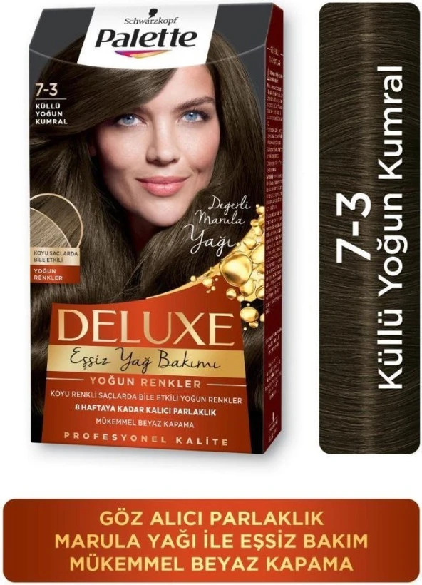 Palette Deluxe Yoğun Renkler 7-3 Küllü Yoğun Kumral Saç Boyası ürün görseli
