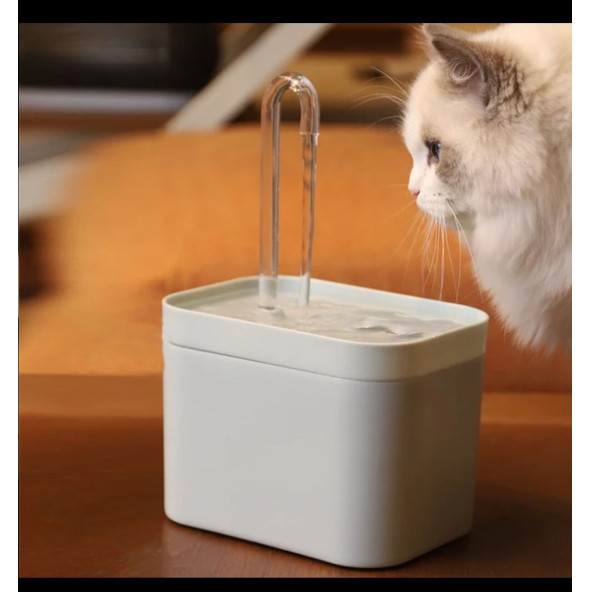 Kedi ve Köpek İçin Ultra Sessiz Su Pınarı, Su Çeşmesi, Su Sebili (1.5L) - 4