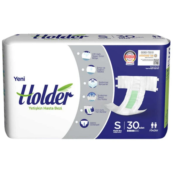 Holder Tekstil Yüzey Küçük Boy (S) 30'lu Hasta Bezi