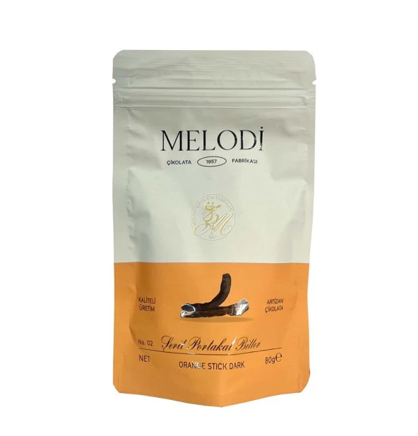Melodi Çikolata Bitter Çikolatalı Şerit Portakal 80 gr ürün görseli