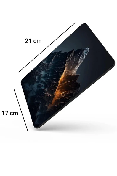 SonicTouch Epik Siyah Dağ Temalı Kaydırmaz Gaming Oyuncu Dikişsiz Mouse Pad/Ped 17x21cm - 2