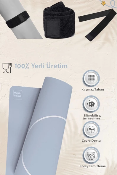 MAtGo School Beslenme Saati Çilekli Sıvı Geçirmez Beslenme Matı Kaymaz Yıkanabilir Okul Yemek Pad 35x45cm - 5