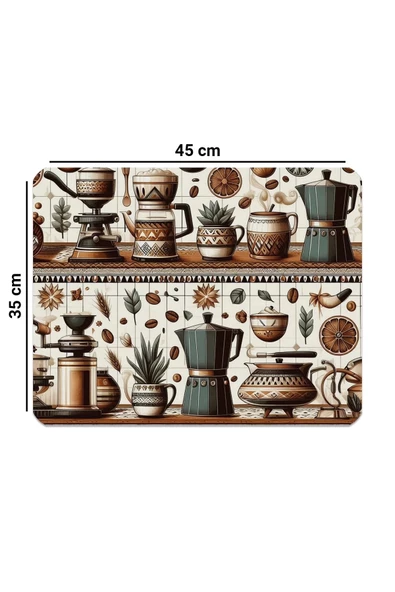 Valerine Life Kahve Makinesi Matı Su Geçirmez Kaymaz Yıkanabilir Çaycı, Çay Espresso Makinesi Pad 35x45cm 27240105 - 4