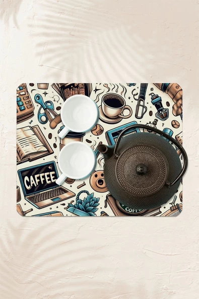 Valerine Life Kahve Makinesi Matı Su Geçirmez Kaymaz Yıkanabilir Çaycı, Çay Espresso Makinesi Pad 35x45cm 27240108 - 3
