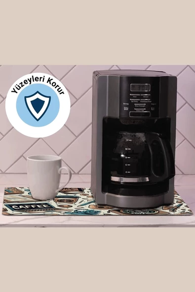 Valerine Life Kahve Makinesi Matı Su Geçirmez Kaymaz Yıkanabilir Çaycı, Çay Espresso Makinesi Pad 35x45cm 27240108 - 2