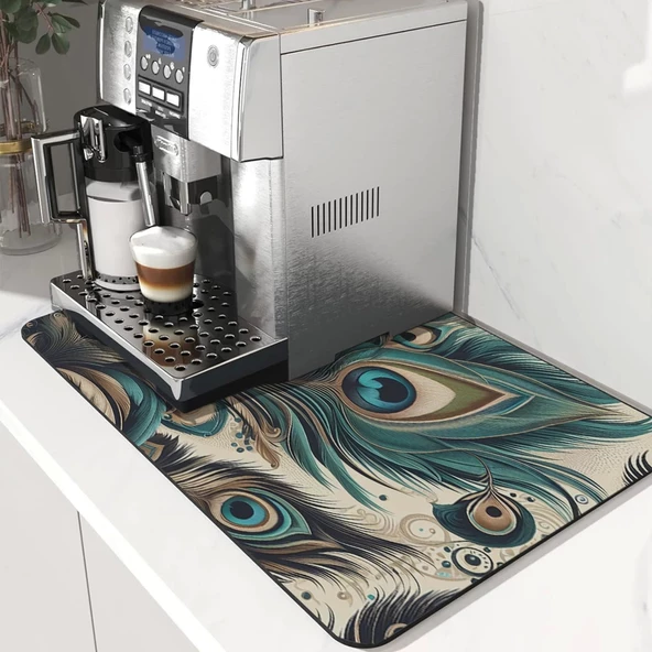 Valerine Life Kahve Makinesi Matı Su Geçirmez Kaymaz Yıkanabilir Çaycı, Çay Espresso Makinesi Pad 35x45cm 27240112