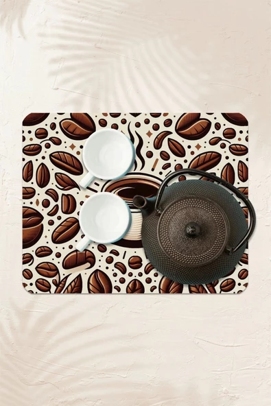 Valerine Life Kahve Makinesi Matı Su Geçirmez Kaymaz Yıkanabilir Çaycı, Çay Espresso Makinesi Pad 35x45cm 27240101 - 3