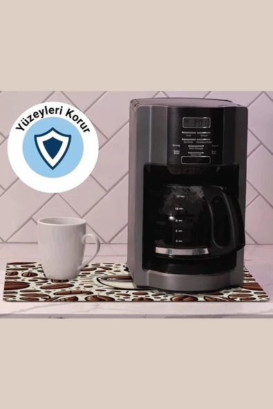 Valerine Life Kahve Makinesi Matı Su Geçirmez Kaymaz Yıkanabilir Çaycı, Çay Espresso Makinesi Pad 35x45cm 27240101 - 2