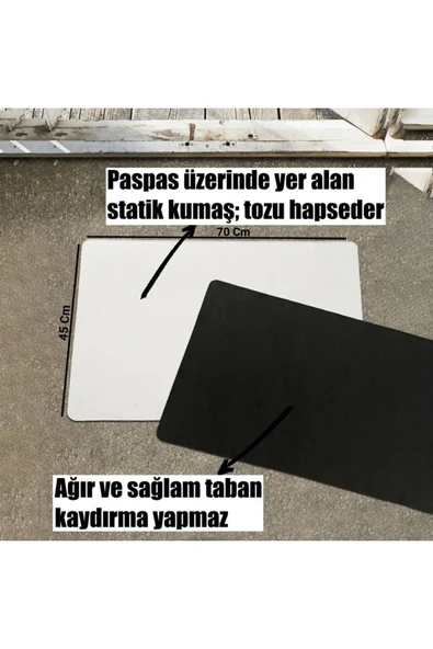 Valerine Life Pars Kedisi Welcome Hoş Geldiniz Kapı Önü Paspası 45x70cm - Resim 8