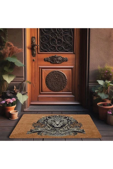 Valerine Life Pars Kedisi Welcome Hoş Geldiniz Kapı Önü Paspası 45x70cm - Resim 7