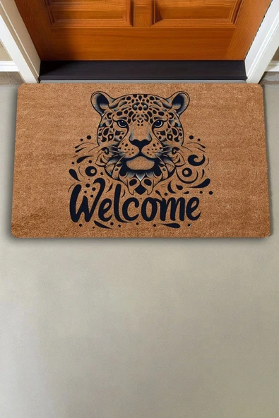 Valerine Life Vahşi Zarafet Jaugar Welcome Kapı Önü Paspası 45x70cm - Resim 5