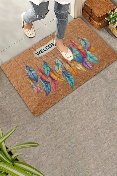 Valerine Life Sarkaç Tüyler Welcome Kapı Önü Paspası 45x70cm - 5