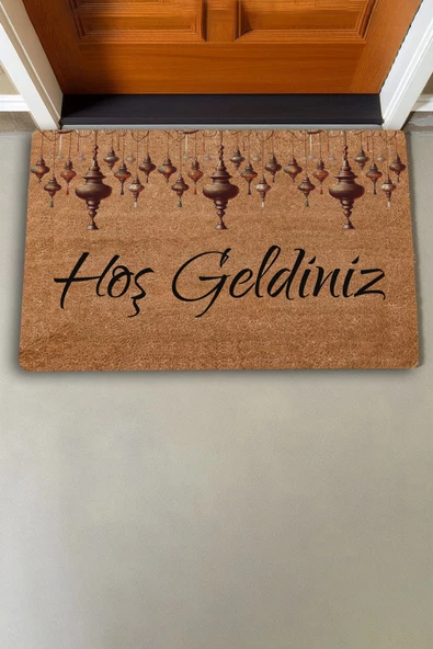 Valerine Life Sarkaç Kandiller Hoş Geldiniz Kapı Önü Paspası 45x70cm - Resim 2