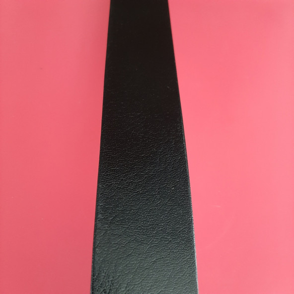 Erkek Spor Kemer 4,5 Cm. Düz Siyah Hakiki Deri (Vejetal Dana Derisi) Gvn-0056 - 4
