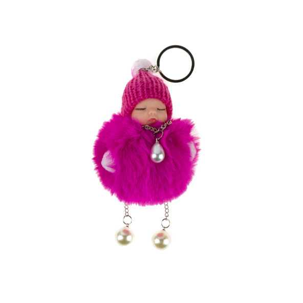 Uyuyan Bebek Anahtarlık Yumuşak Tüylü 10 Cm - 2