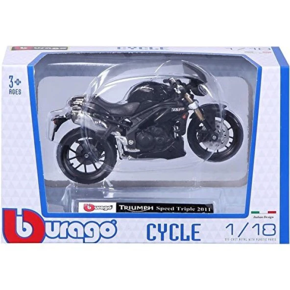 Sunman Triumph Speed Triple 2011 Model Motosiklet 1:18 - Resim 3
