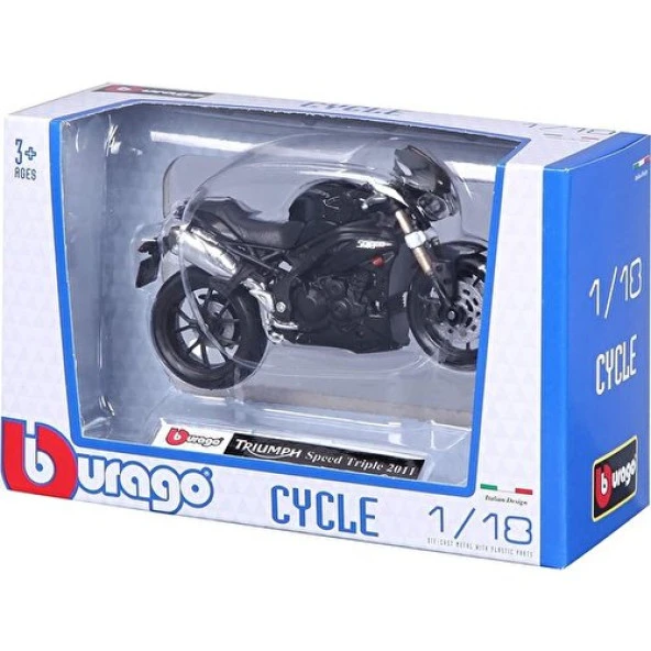 Sunman Triumph Speed Triple 2011 Model Motosiklet 1:18 - Resim 4