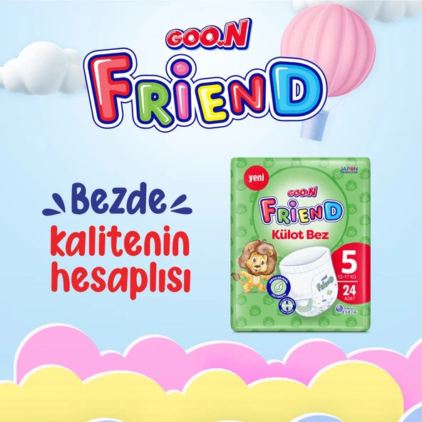 Goon Friend Külot Bebek Bezi Beden:5 (12-17KG) Junior 360 Adet Mega Fırsat Pk - Resim 6
