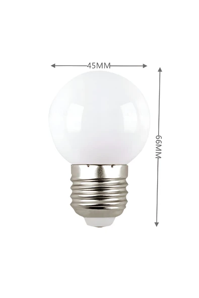 Dekoratif Led Ampul %85 Enerji Tasarruflu Ampul Isı Yapmayan E27 Duylu 3 Adet Led Ampul Yeşil - 2